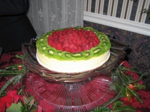 10 Inch Cheesecake - decorated with fresh fruit